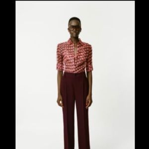 Zara Printed Organza Blouse